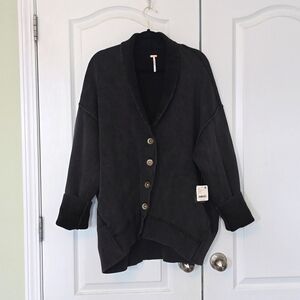 Oversize heavyweight cardi